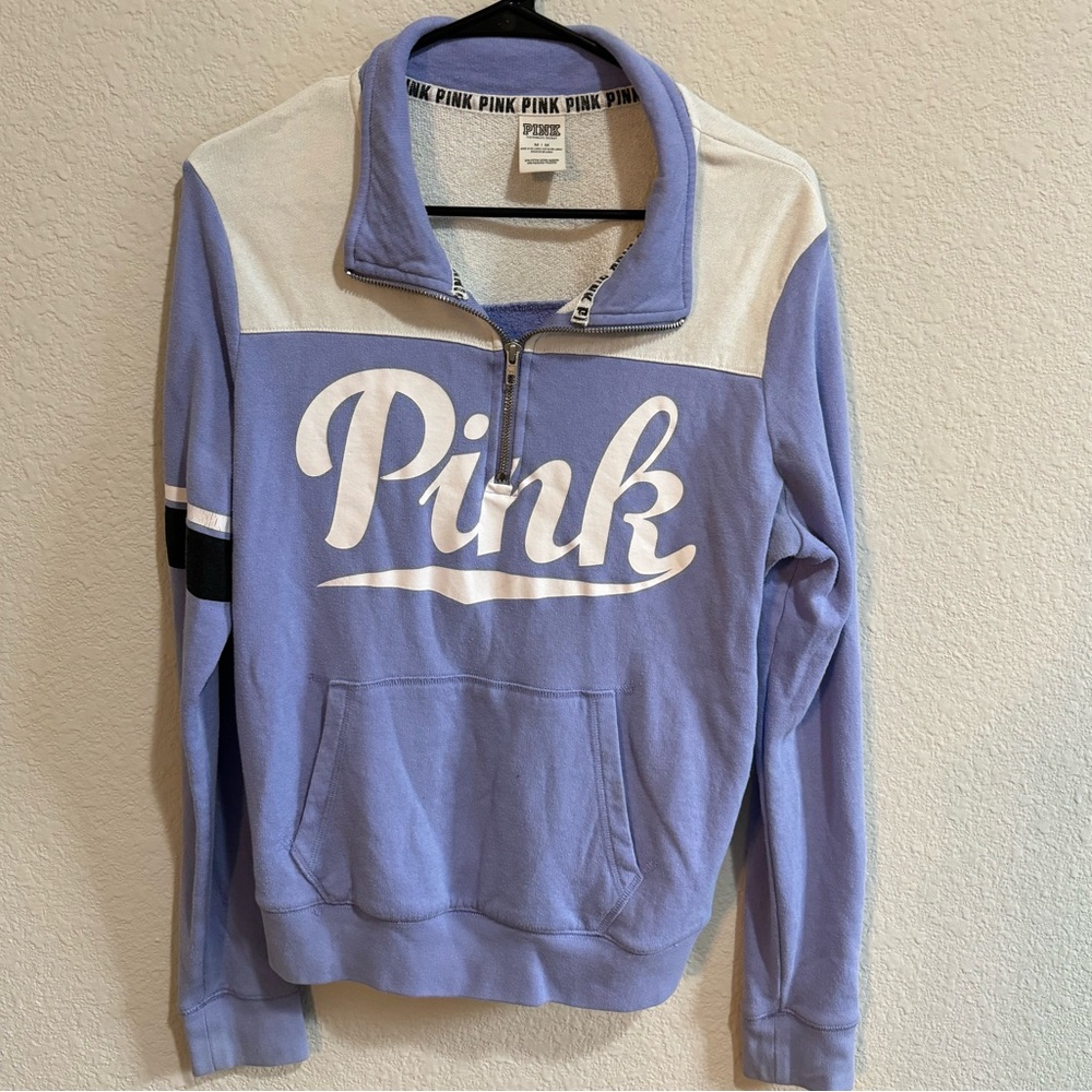 Victoria Secret Pink quarter zip crew neck